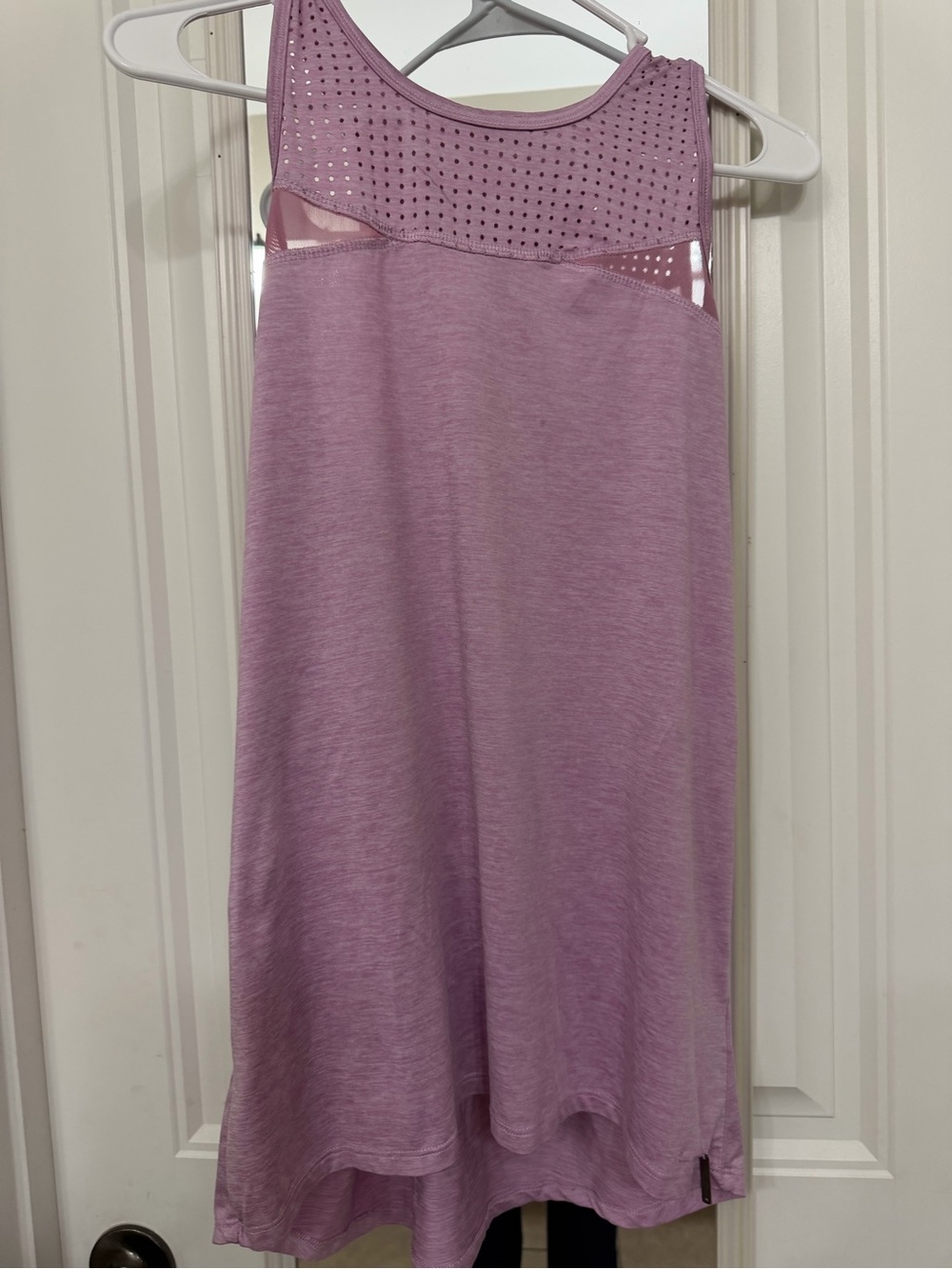 Nanette Lepore Lavender Muscle Tee with Perforated Yoke